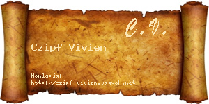 Czipf Vivien névjegykártya